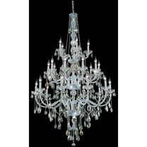 Elegant Lighting Verona 25 light Chrome Chandelier Golden Teak (Smoky) Royal Cut Crystal
