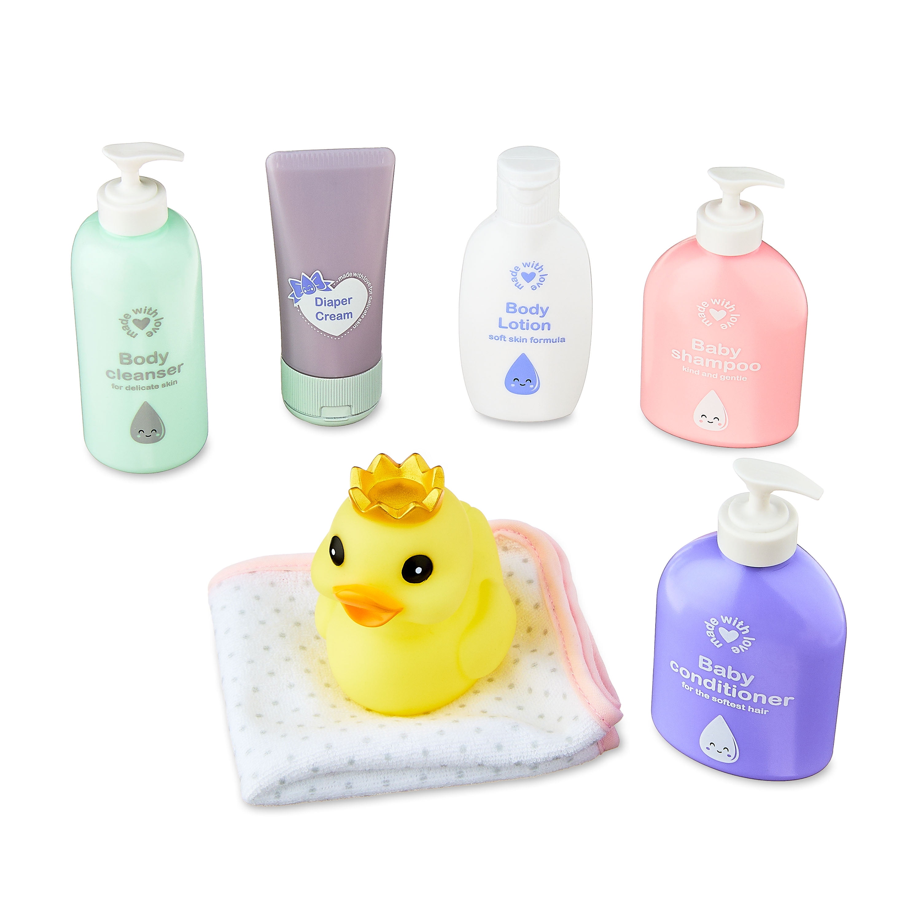 Fash N Kolor Baby Doll Play Set - 4 Piece Doll Set & 6 Piece Disappearing Feeding Accessories 2 thumbnail image