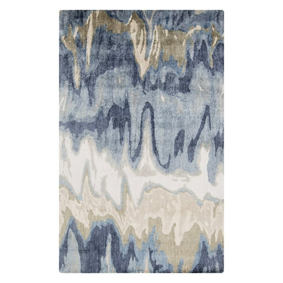 Surya Gemini GMN-4021 96 x 132" Rectangle Modern Fabric Area Rug in Beige/Navy