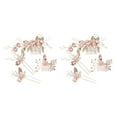 thumbnail image 1 of Sonducket 4 Uds peinetas de flores de boda conjunto elegante hermoso tocado de novia adorno de vestir femenino accesorio de joyería de moda rosa Rosado 2Conjunto, 1 of 6