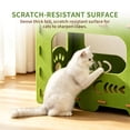 thumbnail image 3 of Felt Cat Bed Nest, Portable Pet Lounge House for Indoor & Outdoor Cats, Ideal for Playing Sleeping Resting, Green 50x29x52cm, 3 of 9