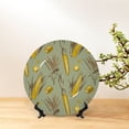 thumbnail image 6 of Daiia Cartoon Corn and Wheat Printed Pattern Ceramic Plate Dinner Plates Bone China Decorative Plates with Display Stand Art Ceramic Ornaments for Wall Hanging Decoration-10in, 6 of 6