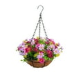 thumbnail image 5 of Kripyery Spring Simulation Flower Hanging Basket No Need Water Non-fading Beautiful Realistic Home Decoration Artificial Flowers Hanging Pot Decoration, 5 of 8