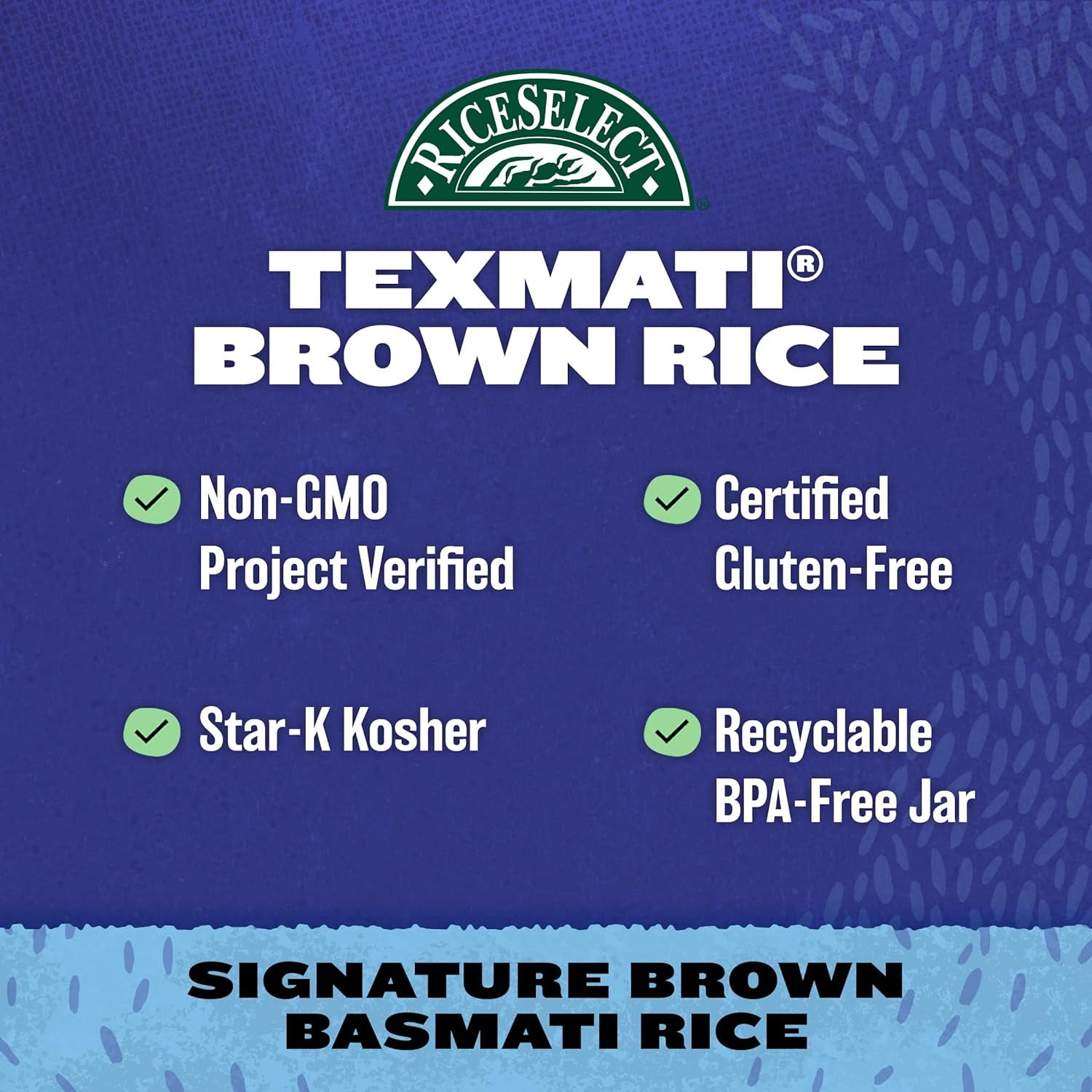 Pack of 4, Riceselect Texmati All-American Basmati Brown Rice, 32 oz