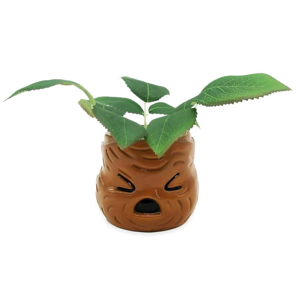 Harry Potter Mandrake Face 6-Inch Ceramic Planter with Artificial Succulent