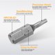thumbnail image 4 of Uxcell 5pcs T10 Torx Destornillador Bit 1/4" Hex Shank 25mm/1" Longitud Acero S2 Estrella, 4 of 7