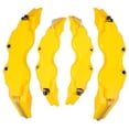 thumbnail image 2 of Miangastore 2 Sets Precision 3D Style Brake Caliper Covers Front and Rear Brake Calipers Yellow Wheel Hub Covers for Car Brake Calipers Protection, 2 of 9