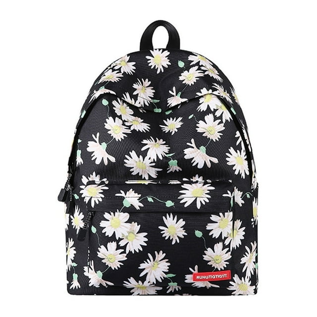 Daisy Backpack Sunflower Print Schoolbag Bookbag for Middle School
