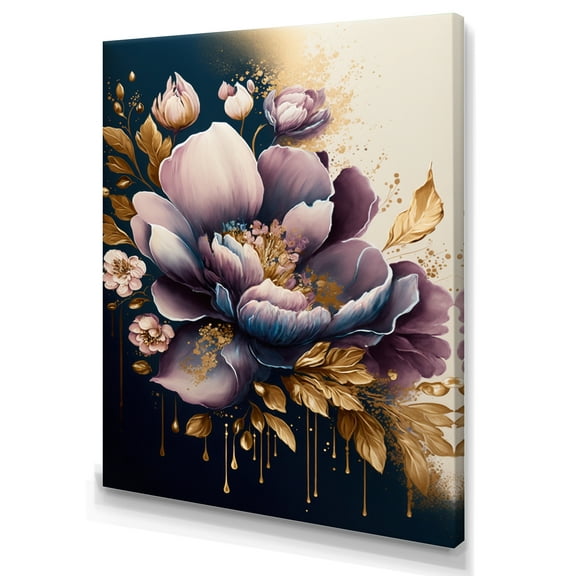 Designart Deep Pink And Blue Crocus Flower II Canvas Wall Art