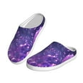 thumbnail image 2 of Disketp Purple Bubble Abstract Art Women's Men's Slippers Plush Slip-On House Slipper for Winter Indoor Soft Cushion Non-slip Fluffy Slides Slippers-13, 2 of 7