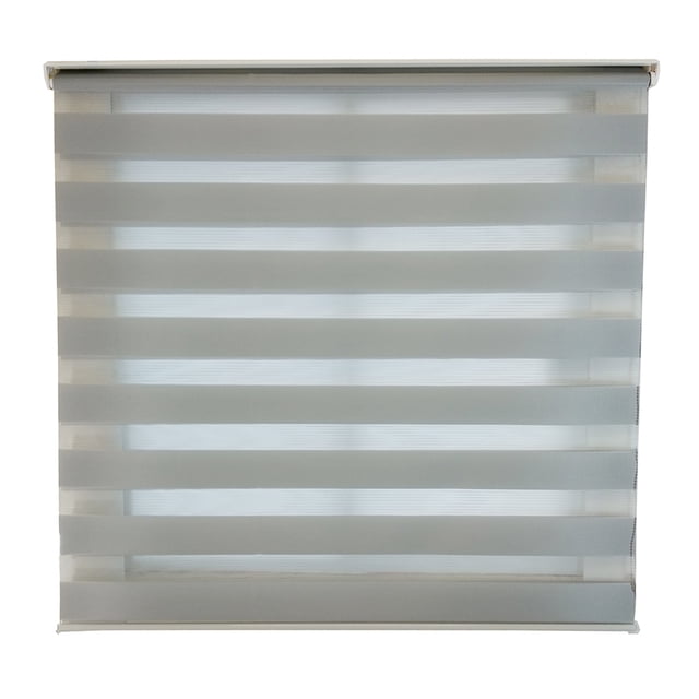 Persiana sheer elegance color gris, medida 150cm de ancho y 180cm de alto, controla la privacidad de luz. Vanguardista