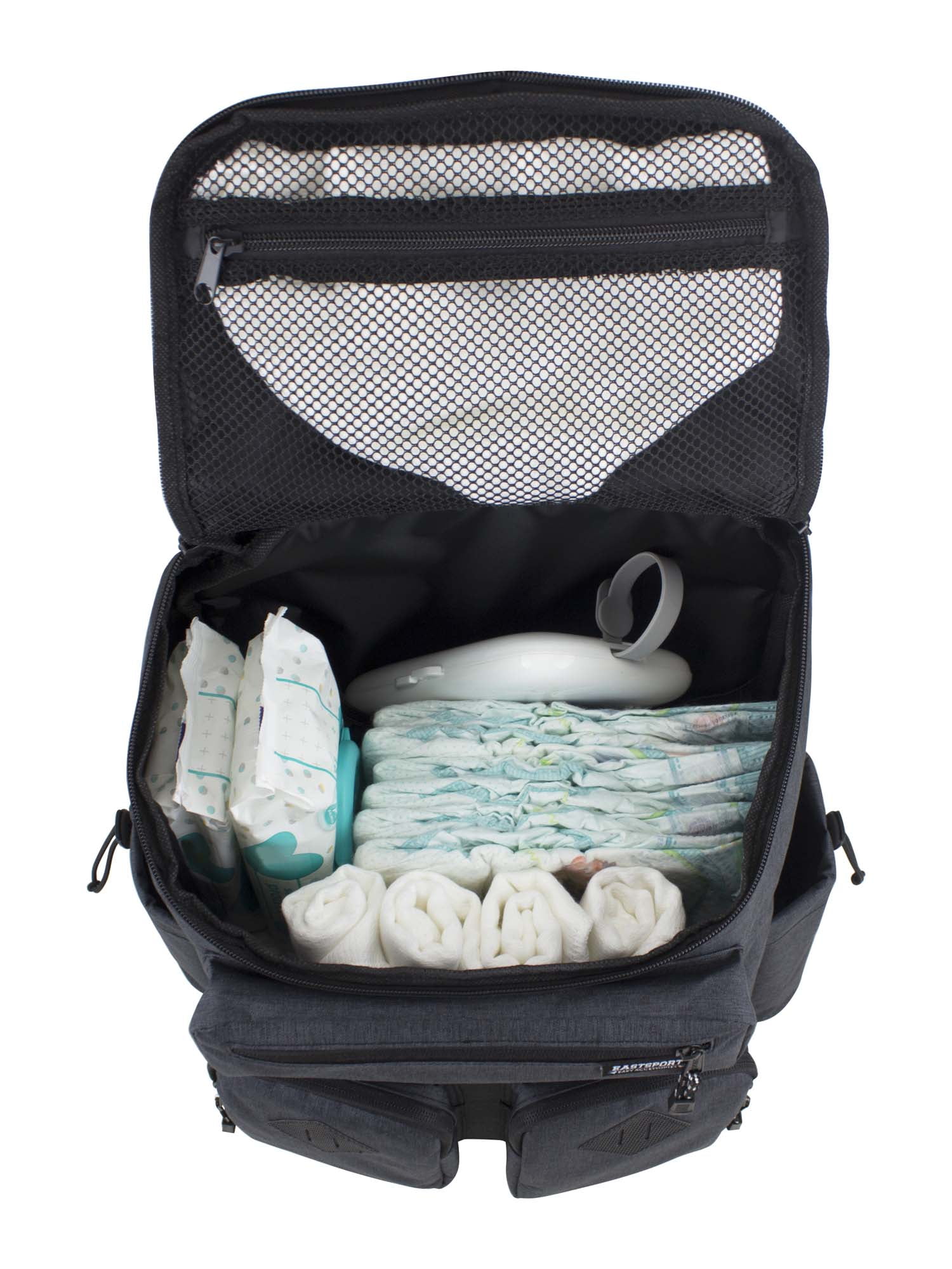 Eastsport Utility Diaper Backpack Bag with Changing Pad, Dark Grey