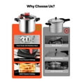 thumbnail image 3 of KFFKFF 12Qt Stainless Steel Pressure Cooker with Steaming Rack, Tempered Glass Lid, and Adjustable Pressure Settings for Cooking Meat, Beans, Rice, Soups, and Sauces, Reaching up to 100 kPa, 3 of 9