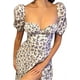 thumbnail image 5 of Zhuge Vestido bohemio cruzado de verano para mujer, vestido largo vintage con escote cuadrado y mangas cortas con estampado floral bohemio para fiesta en la playa, azul claro, mediano, 5 of 5