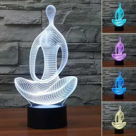

7 Color Changing Night Lamp 3D Meditation Atmosphere Light 3D Visual Illusion LED Lamp Bedroom Living Room Decor