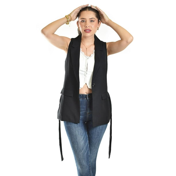Chaleco elegante con cinto Roman Fashion /Juvenil, 2557 (Negro) negro G