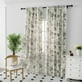 thumbnail image 4 of 2 Panels Floral Curtains Set, Farmhouse Curtain Back Tab Drapes for Living Room Bedroom Light Filtering Vintage Rod Pocket Curtains, 4 of 5