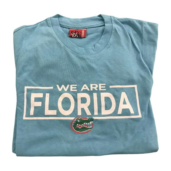 Brand New Athletics We Are Florida Short-Sleeve Lightweight T-Shirt, 100% Cotton(Adult Small), Official Gators Light Blue Team Color/Logo