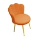 thumbnail image 3 of Silla de tocador ligera de lujo, silla de comedor suave con patas doradas, silla de maquillaje para comedor, cafetería, muebles de dormitorio Naranja, 3 of 8
