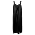 thumbnail image 4 of Women's Sleeveless Ice Silk Nightgown, Plus Size Loose Summer Sleepwear, Lace Trim Satin Loungewear Dress, Cooling Nightshirt, Oversized Comfy Pajamas, Breathable Silky House Dress for Ladies, 4 of 4