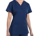 thumbnail image 1 of Nurse Mates Women's Caitlyn Solid Henley Scrub Top, 1 of 1