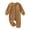 Khaki, variant on vigerkar Baby Girl Boy Knitted Rib Romper Unisex Gender Neutral Button Jumpsuit Long Sleeve Bodysuit Clothes (Khaki, 6-9 Months)