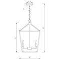 thumbnail image 2 of Warehouse of Tiffany Buelex 4 Light 16 inch Satin Gold Lamp Post Lantern Style Iron Chandelier, 2 of 5