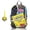 Spongebob Squarepants, variant on SpongeBob SquarePants Backpack for Teens 16" Saffiano Leather School Bookbag with Rubber Luggage Tag SpongeBob Bag for Boys, Girls, Unisex Officially Licensed Nickelodeon