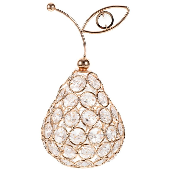 NIAIZEK Golden Crystal Pear Shape Fruit Decoration for Home and Office Use