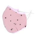 thumbnail image 3 of Qukaim Cubrebocas de algodón, 4 unidades, unisex, transpirable, a prueba de polvo, lavable, protector de respiración, color rosa oscuro, 3 of 5