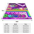 thumbnail image 4 of Lsque Geometry Dash Pattern Fuzzy Fleece Throw Blanket Extra Large,Super Soft,Fluffy and Warm Blankets for Couch,Bed,All Season Use (60"x50"), 4 of 7