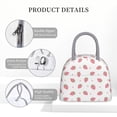 thumbnail image 4 of Balery Hand Drawn Strawberry Bolsa de Almuerzo para Mujeres, Caja de Almuerzo, Bolsa de Almuerzo Pequeña Impermeable, Tote de Almuerzo Reutilizable con Gran Capacidad, 4 of 6