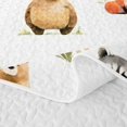 thumbnail image 5 of Manfei Kawaii Fox Bed Spread Queen,Woodland Animals Queen Coverlet Set,White,3 Pieces, 5 of 7