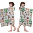 thumbnail image 4 of Fall Hedgehog Pattern Hooded Bath Towel，50"x30" for Ages 3 To 12 Kids, Quick Dry Lightweight Soft Microfiber Hood Beach Towel Cover Up for Kids, 4 of 7