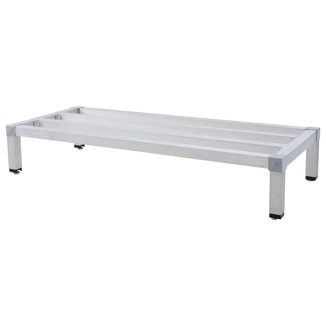 Aluminum Storage Rack 48x14x8 Inch 1000 Lb Capacity - Commercial Dunnage Rack with Floor Clearance for Kitchen, Supermarket, Restaurant