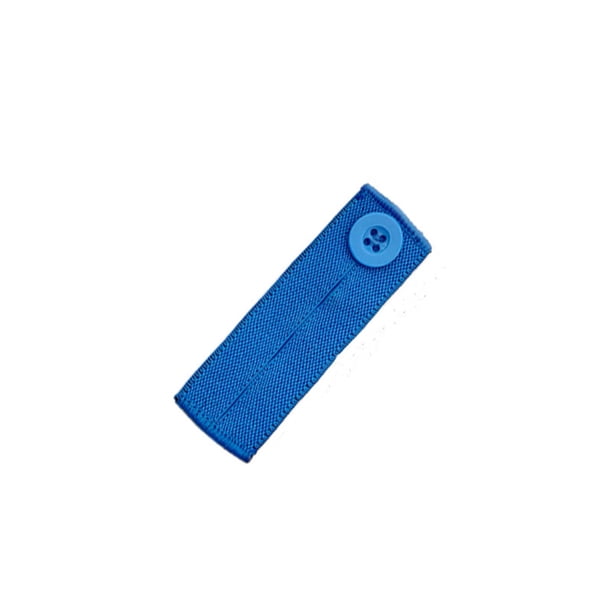 Inteprter Extensor de cintura Cintura ajustable Expansor flexible Botones resistentes al desgaste Extensión Hebilla Pantalón Jeans Tela de costura y artesanía Azul/83x25mm