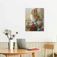 thumbnail image 5 of Fenyluxe Easter Rabbit Canvas Wall Art, Colorful Eggs Spring Decor, Cute Bunny Design for Living Room, Bedroom, Kids Room 16x20in, 5 of 5