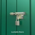 thumbnail image 5 of Outdoor Storage Shed 6 x 4 t（24.6 sq. ft.）Metal Garden Shed with Double Lockable Doors,for Backyard Patio Lawn-Green, 5 of 9