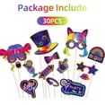 thumbnail image 2 of 30 piezas de accesorios de neón para fotomatón que brillan en la oscuridad, kit divertido para hacer uno mismo para fiestas de cumpleaños de mujeres y hombres, fiestas de carnaval de Navidad, 2 of 7