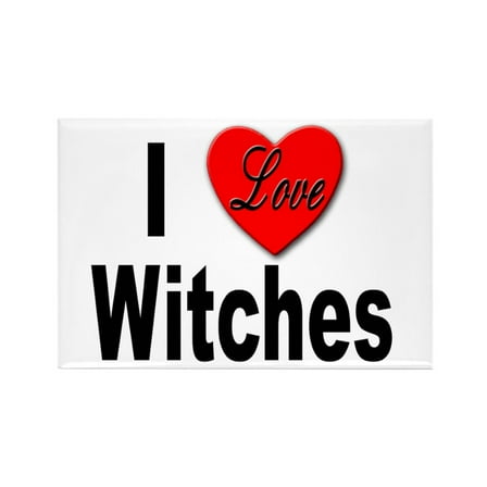 CafePress - I Love Witches - Rectangle Magnet, 2"x3" Refrigerator Magnet