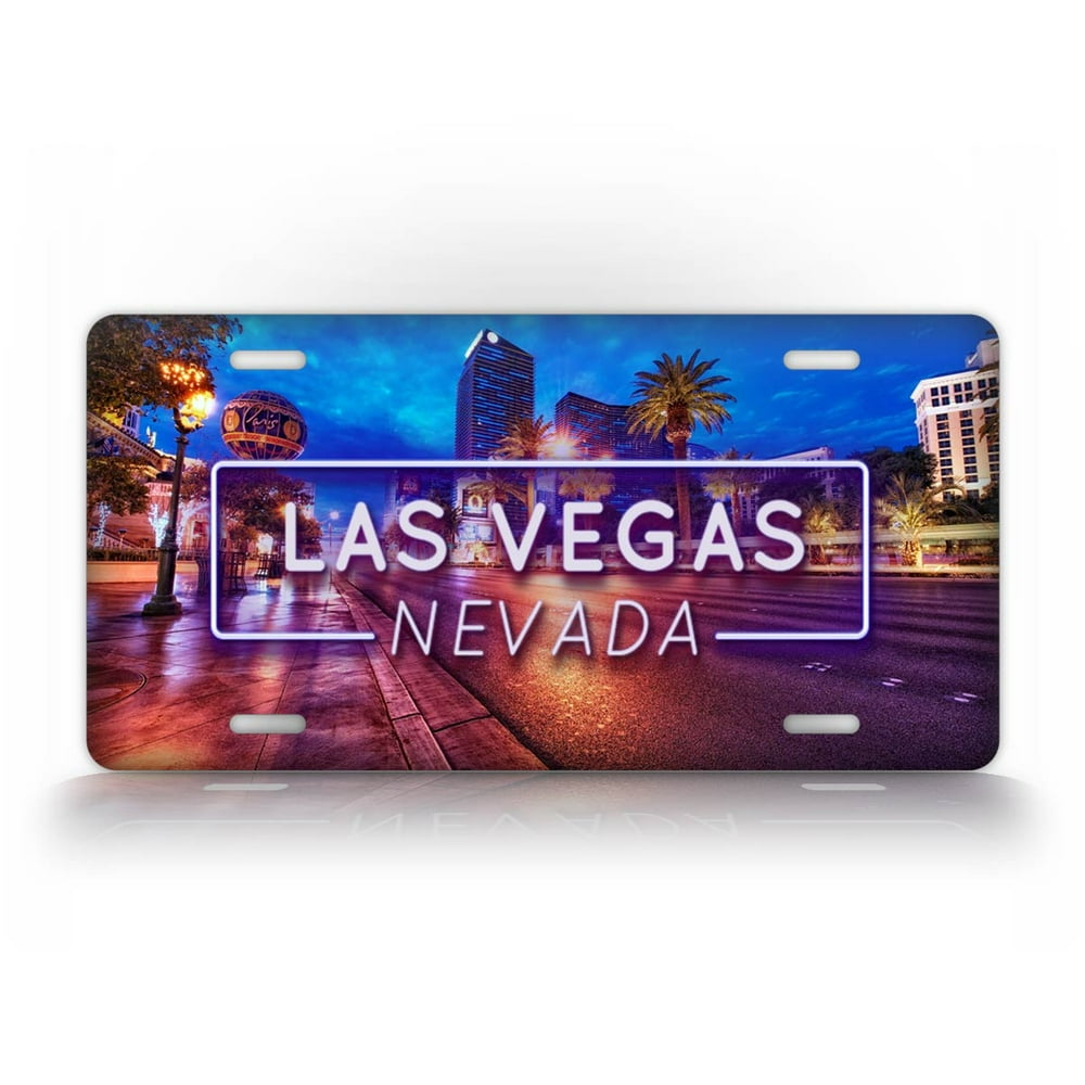 Las Vegas Nevada License Plate High Roller Vegas NV City Auto Tag