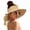 Leopard Print, variant on Sun Visors for Women Wide Brim Beach Hat Foldable Straw Visor Hat Ponytail Summer Packable UPF 50+