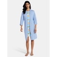 thumbnail image 2 of Lissome Women's Ultra Soft Stretchy Knit Belted Wrap Robe, Sizes S-3X, 2 of 5