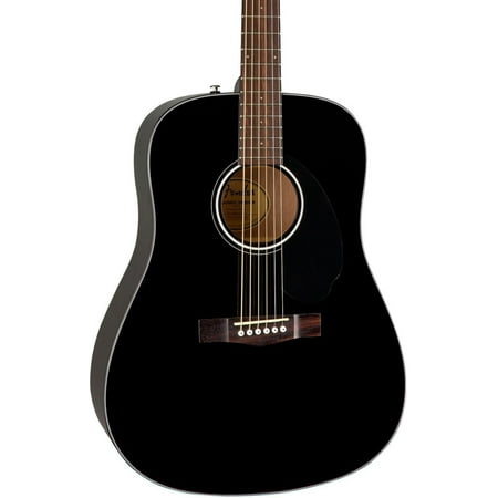 Fender CD -60S Dreadnought Acoustic Guitar - Black Finish Dreadnought Guitar Black Right Handed