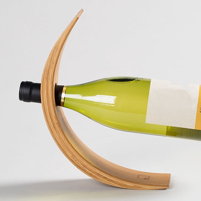Fwttom Self Balancing Wine Bottle Rack Countertop Curved Bottle Wine Rack Balanced Wine Personalized Wine Rack