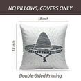 thumbnail image 2 of LALILO Throw Pillow Covers Vintage Mexican Traditional Sketch Cushion Cover 18" x 18", 2 Pack, 2 of 6
