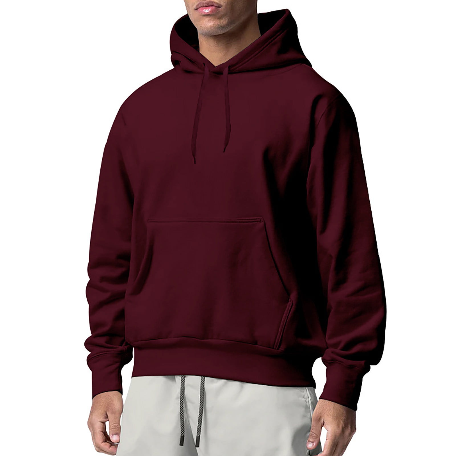 Cameland Hooded Sweatshirts for Men Hoodies Solid Color Blend