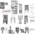 thumbnail image 4 of 16Pcs Sturdy Sewing Feet Household Pressers Feet Metal Darning Presser Foot, 4 of 9