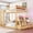 Natural, variant on Harper & Bright Designs Full Over Full Floor Bunk Bed with Drawers & LED Lights, Solid Wood Full Size Bunk Bed Frame with Storage Shelves Bookcase and Charging Station for Bedroom Dormitory, Black