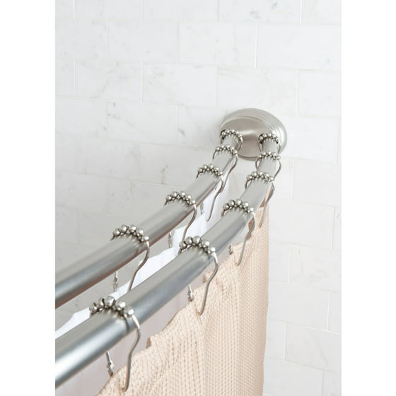 Better Homes and Gardens Double Curved Tension Shower Curtain Rod  Walmart.com